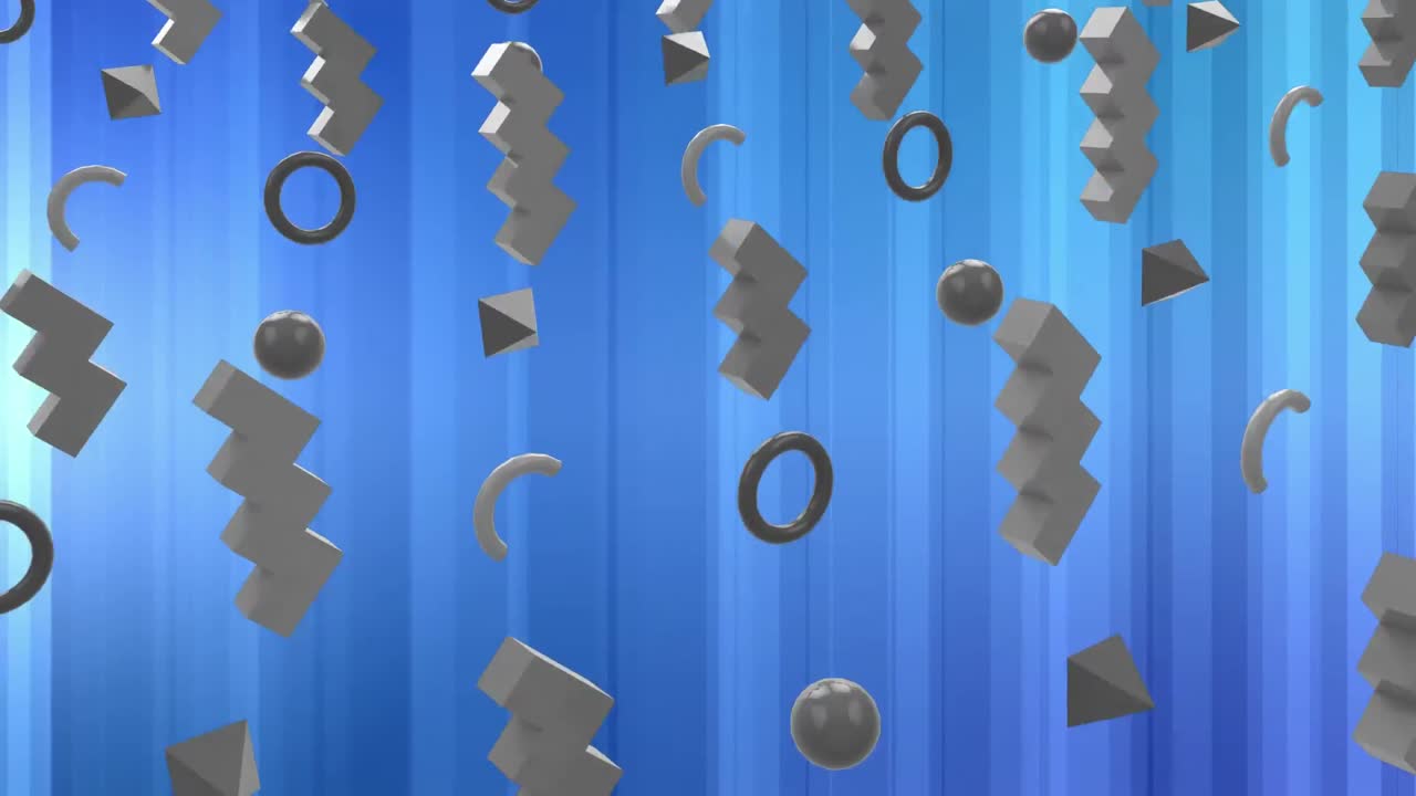 움직이는 3d 추상적인 모양