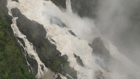 Water-flooding-over-Barron-Falls-Waterfall-in-Far-North-Queensland,-Australia