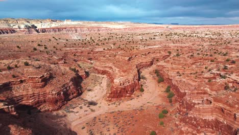 paria river canyon with sandstone rock formation in kanab, utah, usa