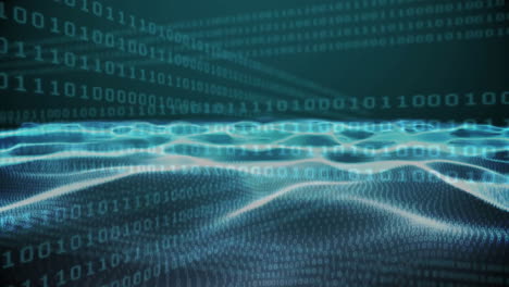 animazione di codinag binario e elaborazione di dati digitali