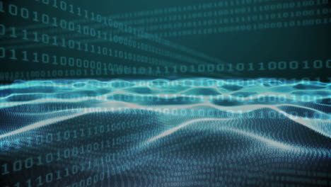 animation of binary codinag and digital data processing