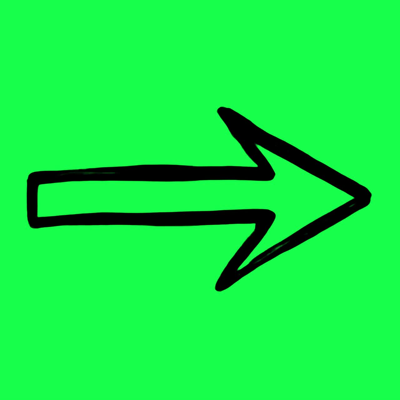 Bold arrow animation, transparent 4K video, green screen