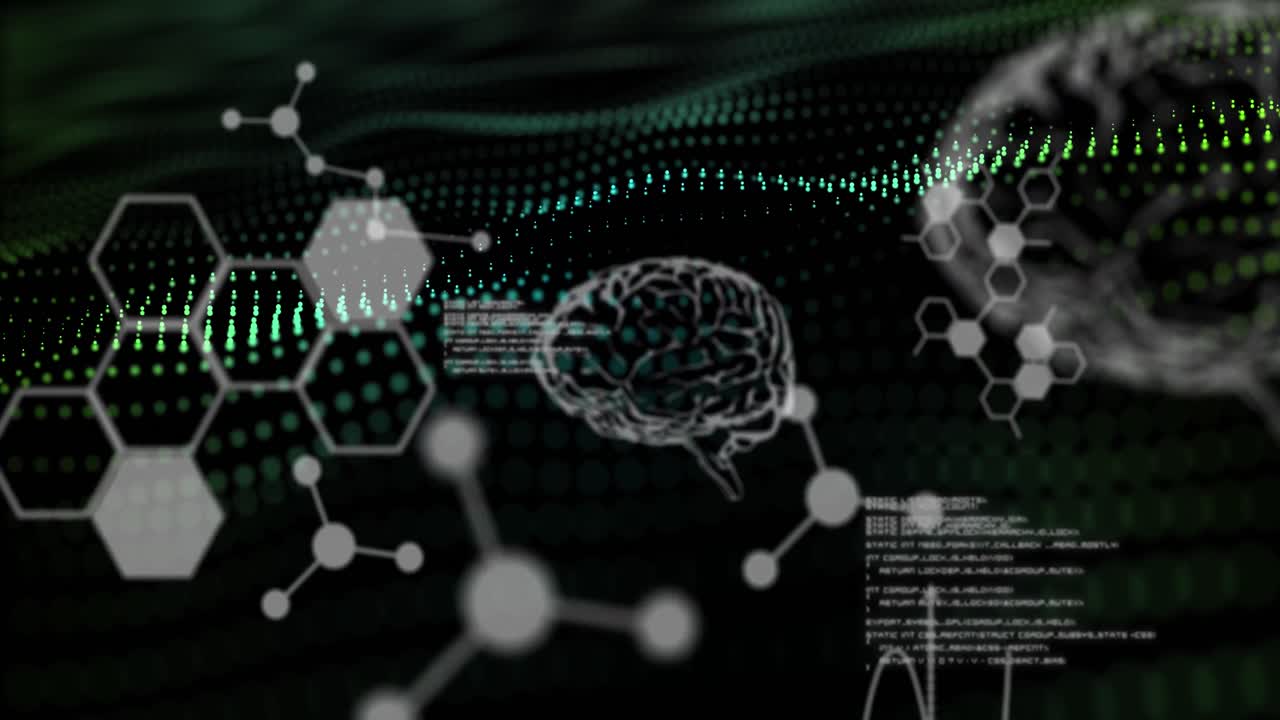 Animation of shapes moving over data processing