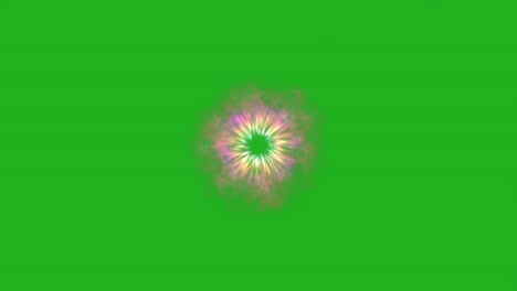 portal de ciencia ficción con gráficos en pantalla verde
