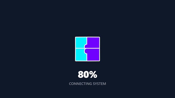 Digital Loading Screen with Connecting System Percentage Counter