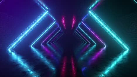 neon tunnel 3d render