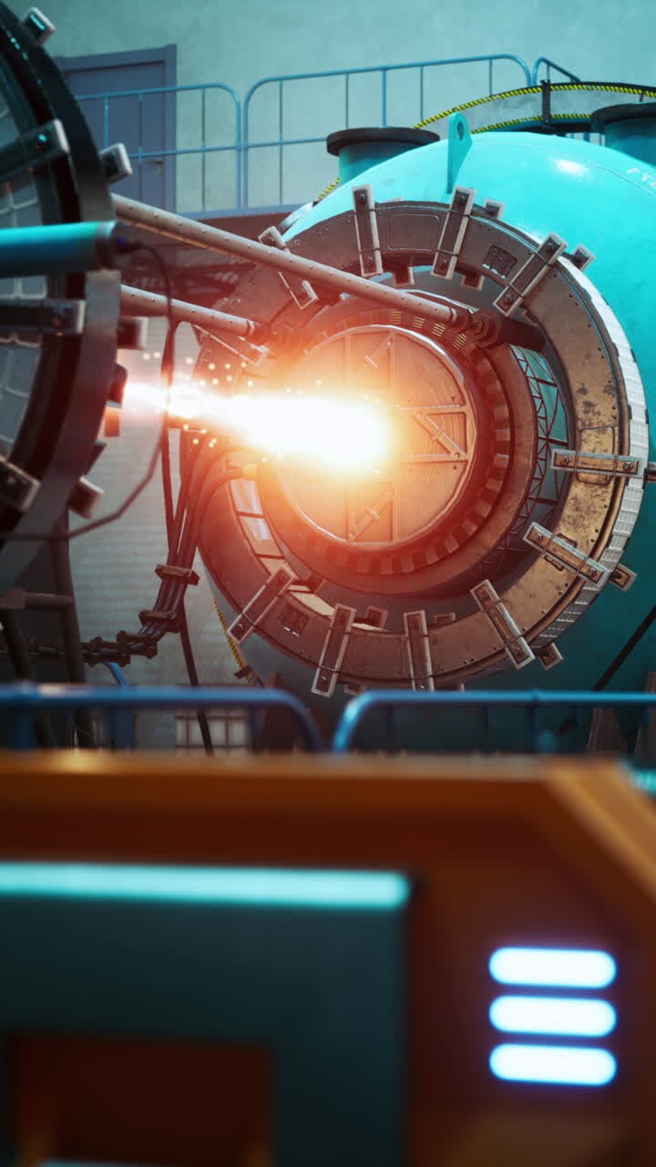 Futuristic Plasma Reactor Experiment in a High-Tech Laboratory