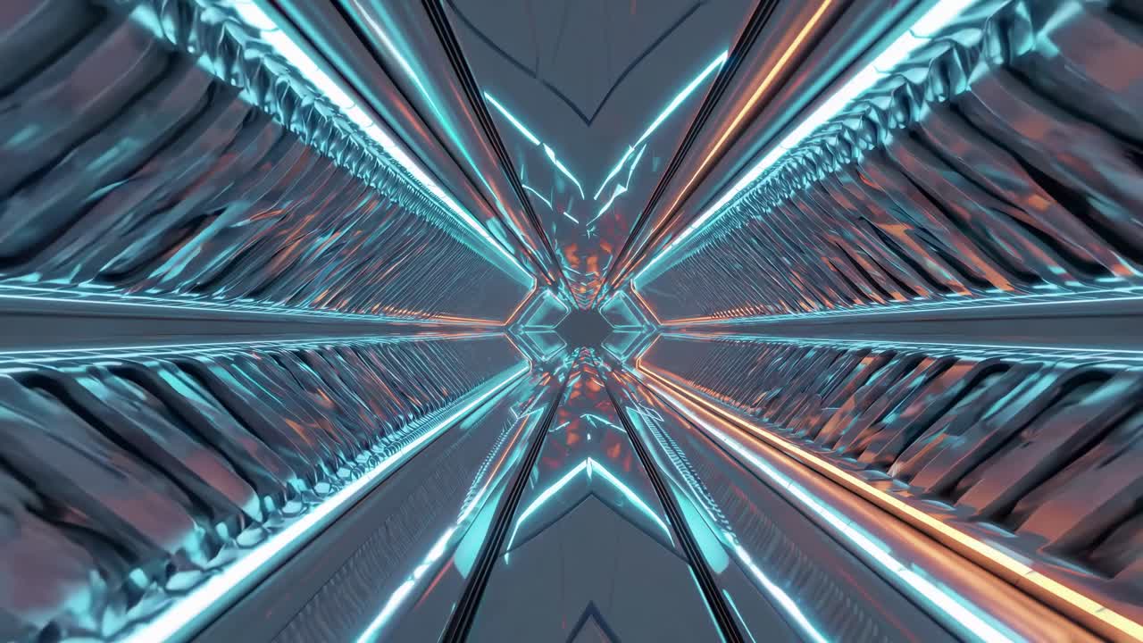 el túnel de neón futurista