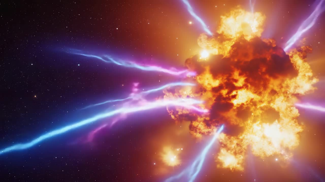 explosión cósmica en el espacio