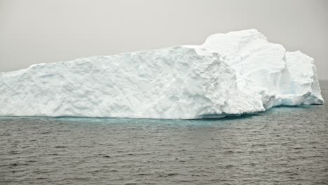 Schöner-Großer-Eisschwimmer-Mit-Schnee-Im-Wasser