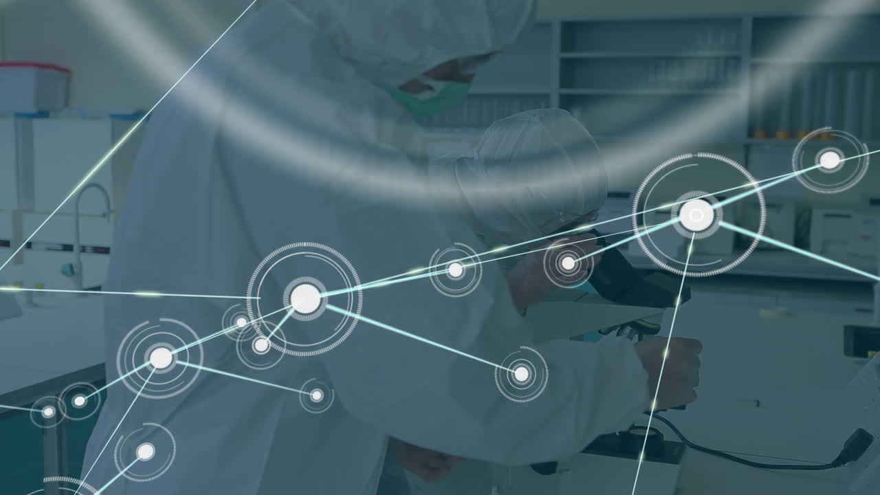 실험실에서 다양한 과학자들에 대한 연결 네트워크의 활성화