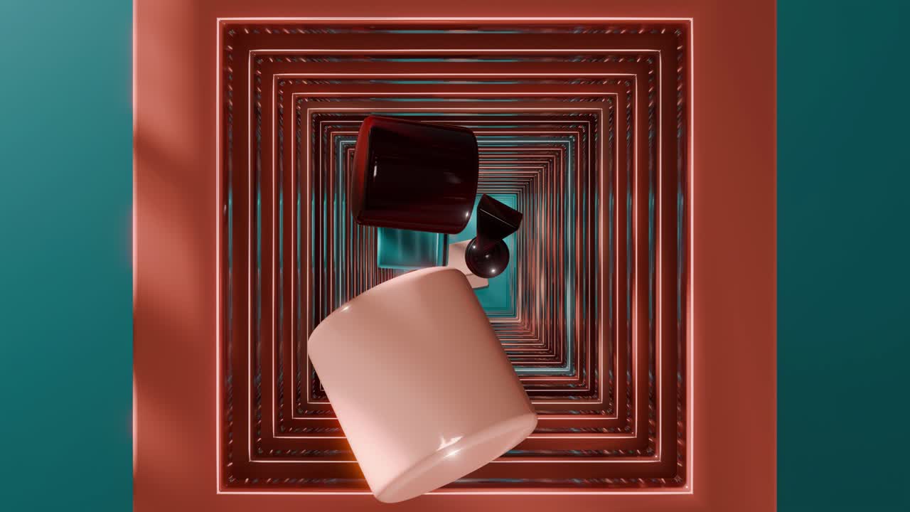 formas geométricas abstractas en un túnel