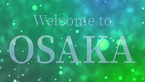 welcome to osaka message text animation motion graphics