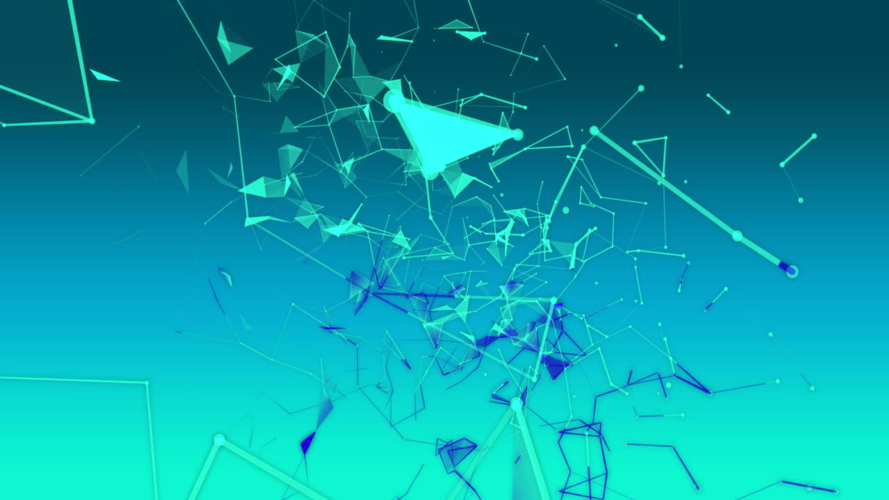 녹색 배경에 대한 플렉서스 네트워크