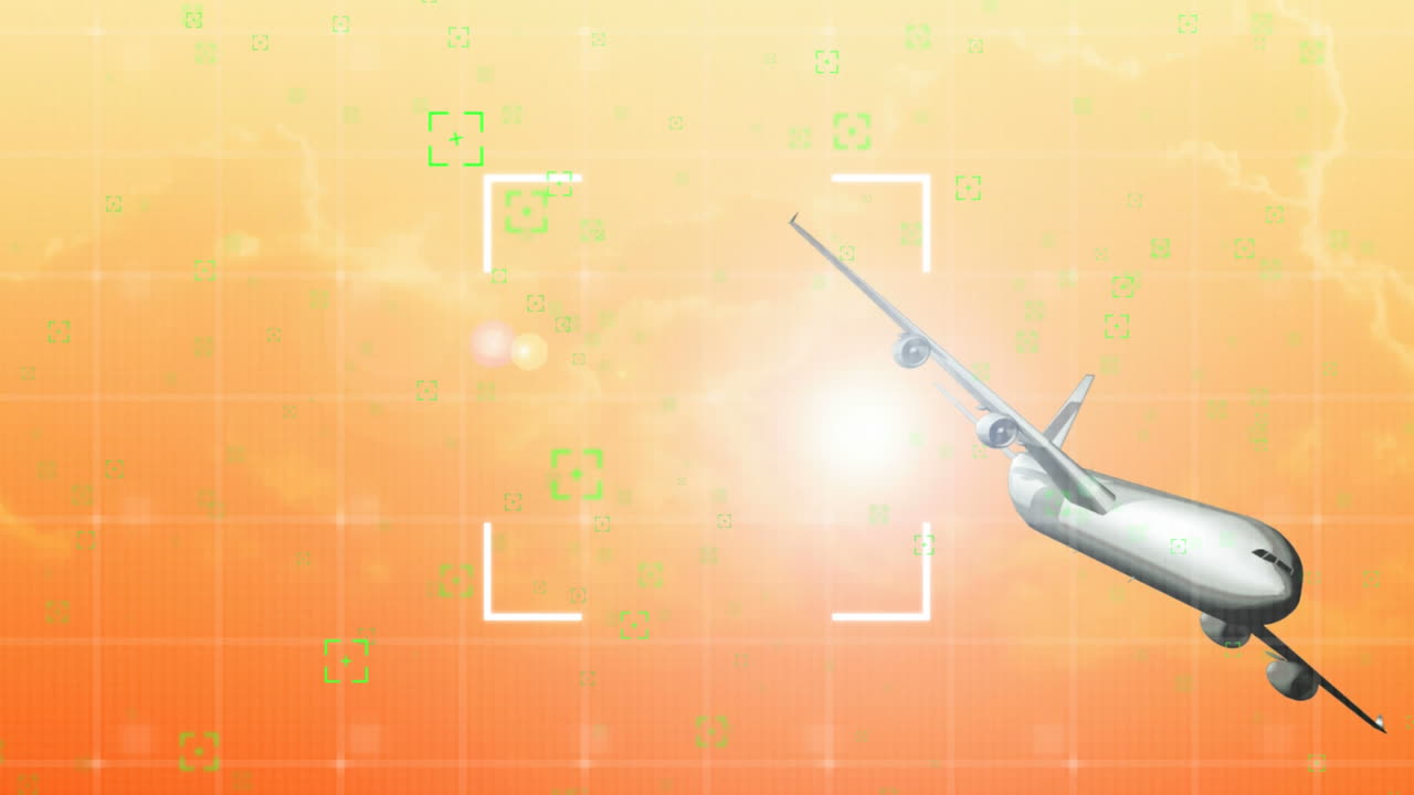 항공 교통 통제 내비게이션 시스템의 애니메이션