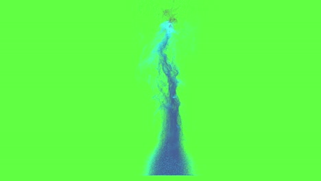 efecto de explosión abstracto en pantalla verde