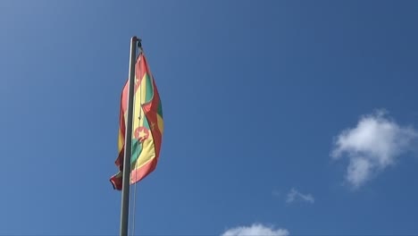 Flag-of-Grenada-flys-in-a-gentle-breeze