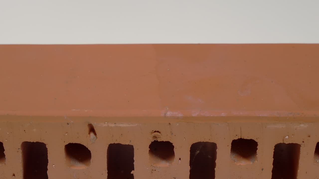 Close-up of a clay brick
