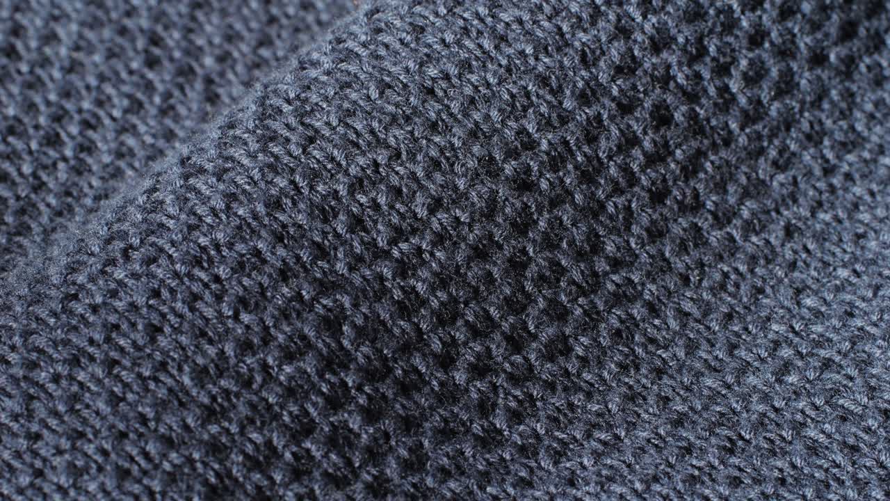 Close-up of Dark Gray Knitted Fabric