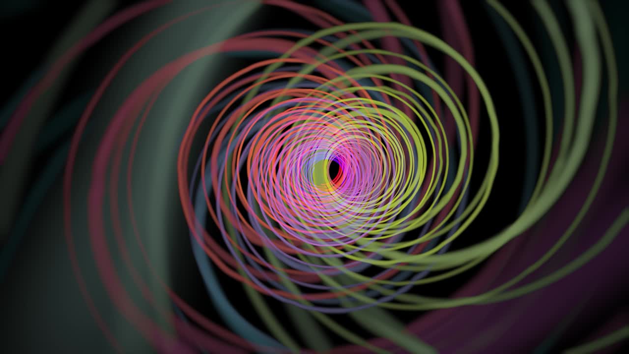 espirales de neón sin fin