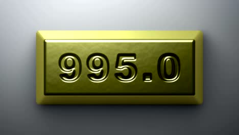 the 995 fineness of a gold. looping footage has 4k resolution.