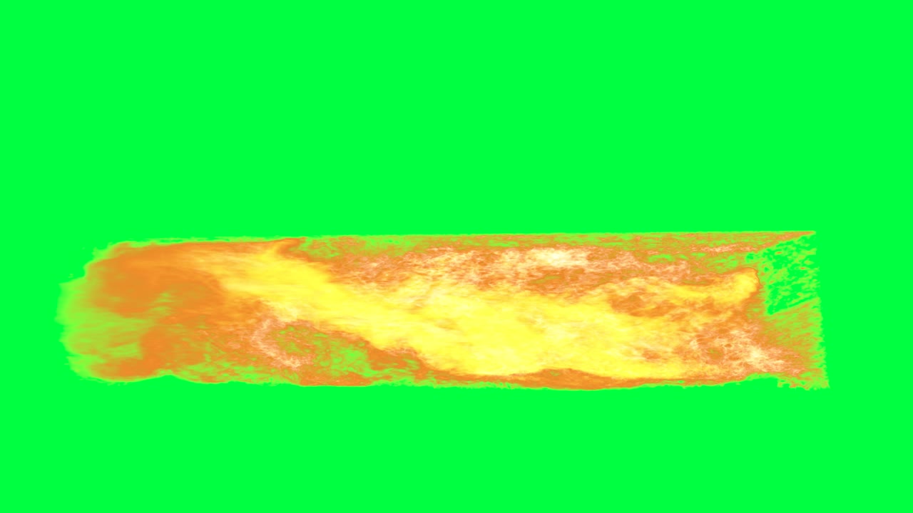 그린 스크린에 화재 효과