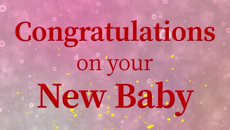 congratulations on your new baby message text animation motion graphics