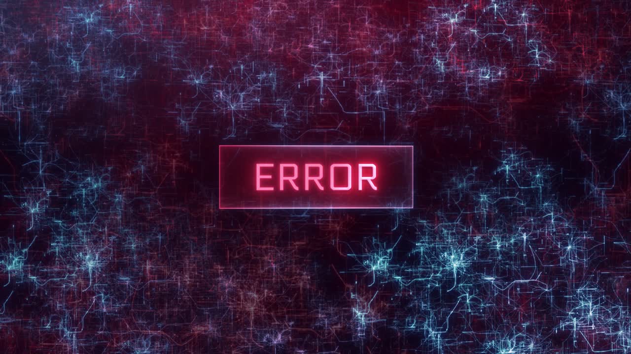 System ERROR concept over dark computer networks background