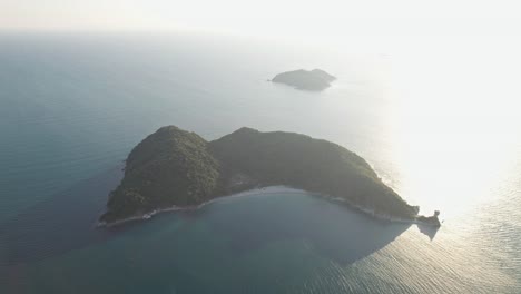 islet landscape, japanese wakayama island japan drone aerial sunrise environment