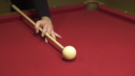 cue billiard ball being struck to break