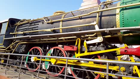 vintage indian railway steam engine parked for demonstration at railway station video is taken at new patna railway station on aug 04 2022