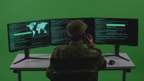 personale militare in un'operazione di cibersicurezza