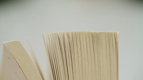 열린 책 페이지의 클로즈업