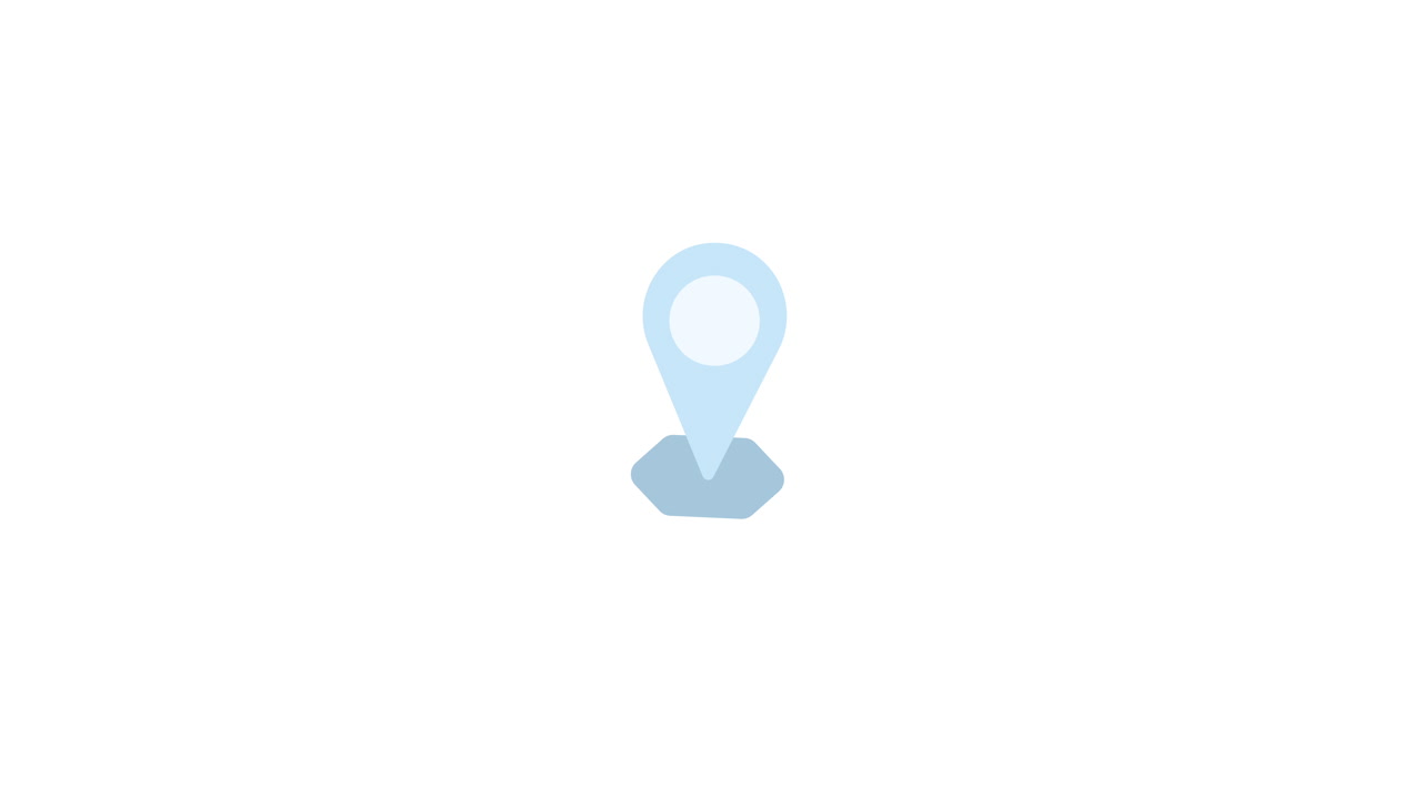 Animated Location Pin Icon Appearing and Disappearing