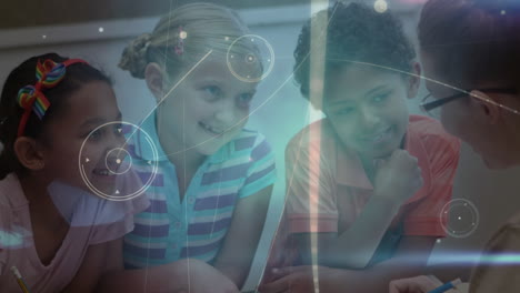 animación de redes de conexiones entre diversas maestras y escolares