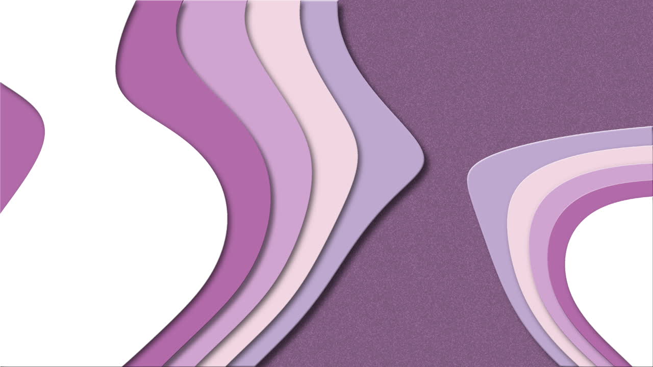 Realistic colorful paper cut background. Abstract soft pink paper poster textured with wavy layers. Topography relief imitation. Loop.