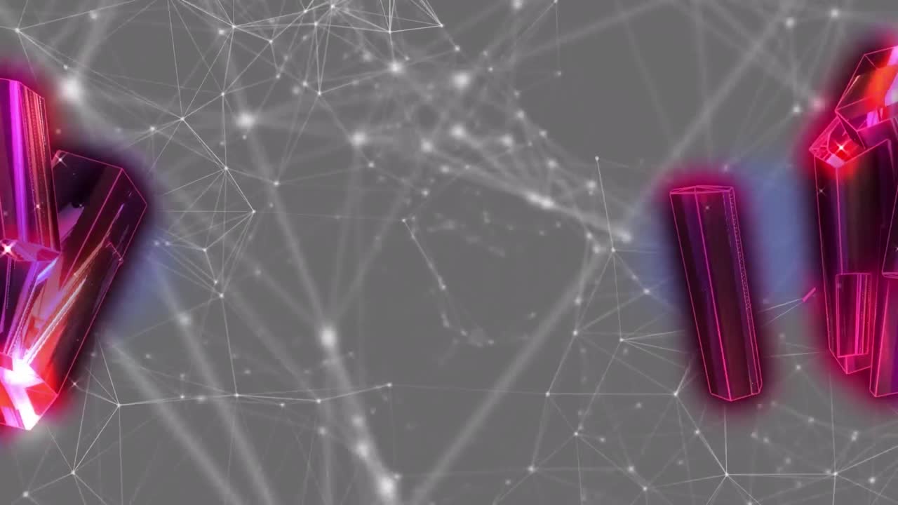 animación de la red de conexiones sobre un fondo oscuro