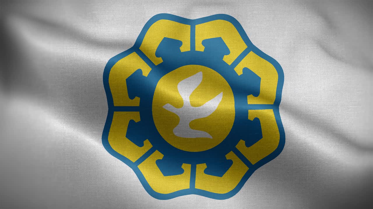 nicosia chipre bandera de bucle de fondo 4k