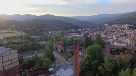 lavadero de carbón antiguo en vista aérea de palencia