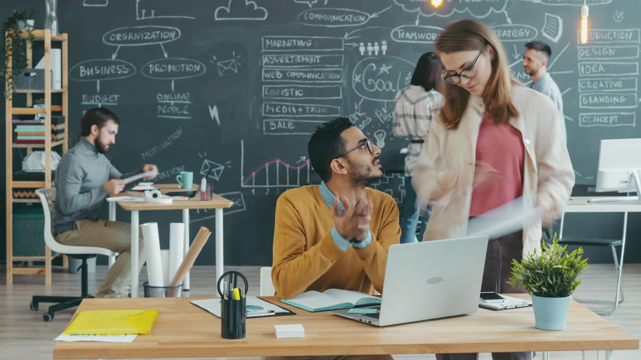 Creative Business Team Working in Modern Office