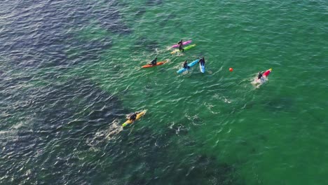 paddle surfing race tournament st ives bay coral aerial