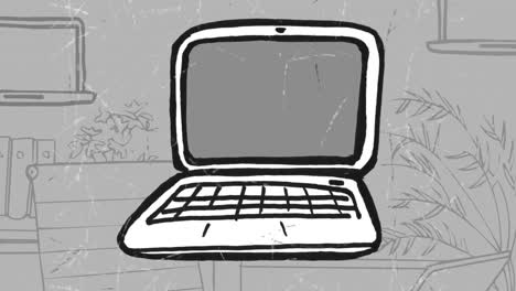 digital animation of a laptop computer