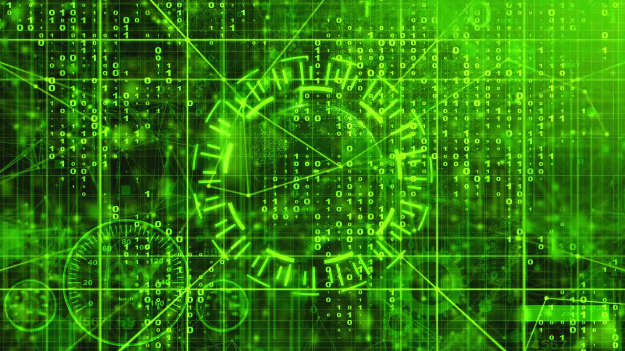 technology concept motion background,green color