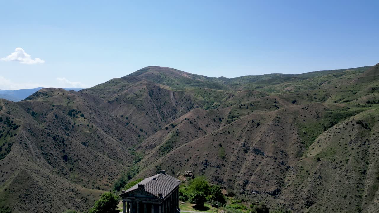 4k видео с высоким разрешением древнего храма гарни в армении