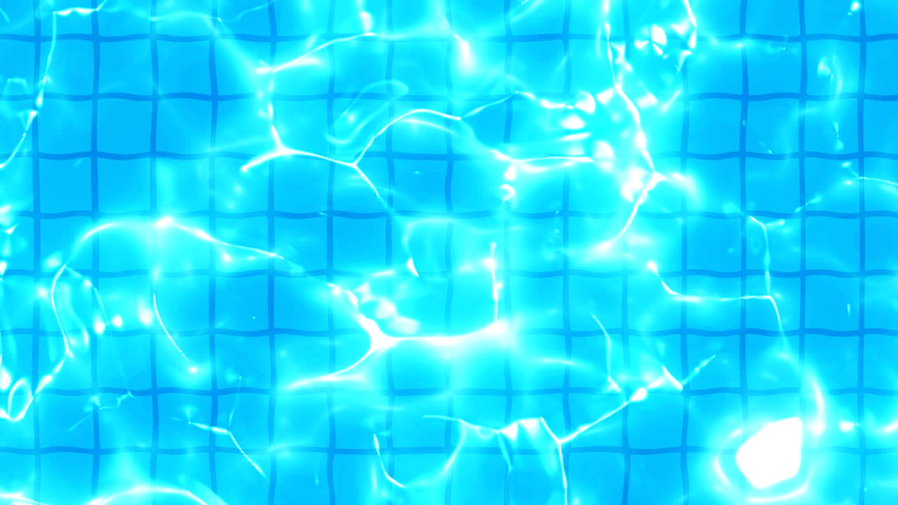 Schwimmbad-Draufsicht, Wasseroberfläche CG-Animation, Schleife