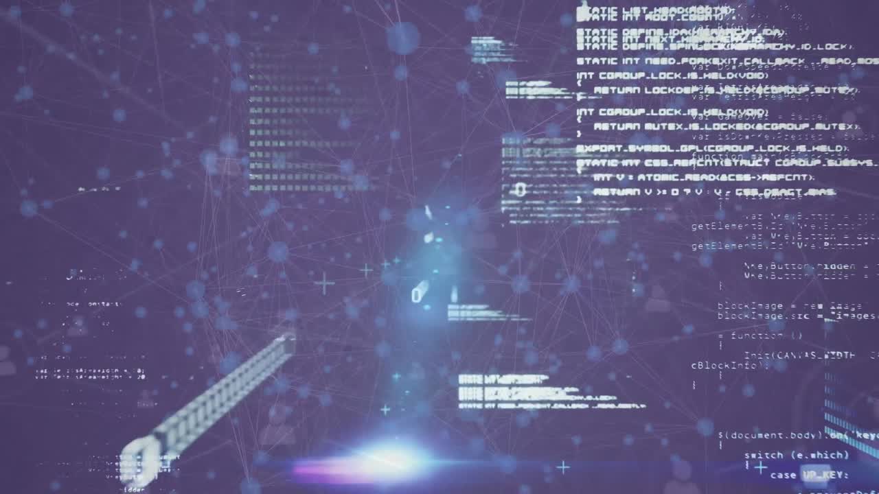 Animation of data processing and network of connections
