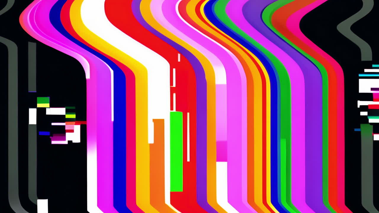 animación de líneas coloridas y onduladas sobre un fondo abstracto