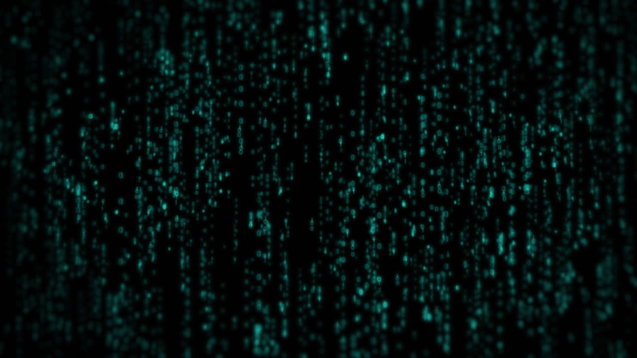 Hacker Silhouette with Binary Code