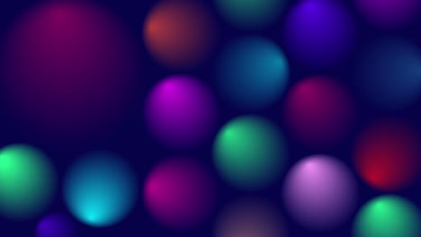 rondas coloridas borrosas en un fondo oscuro en video 4k.