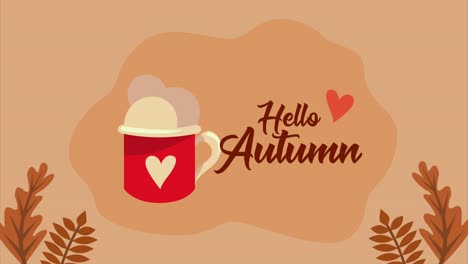 hola, letras de otoño con
